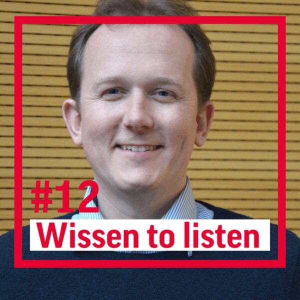 Cover of the "Wissen to listen" podcast, episode 12